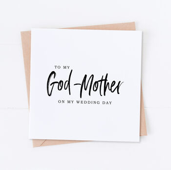 God Father Wedding Bridal Card, 2 of 5