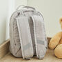 Personalised Biscuit Bear Grey Cord Mini Backpack, thumbnail 3 of 5
