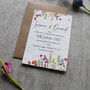Wildflower Recycled Paper Plantable Wedding Invitations, thumbnail 5 of 12