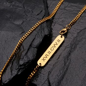 Gold Engravable 3mm Curb Link Necklace, 6 of 11