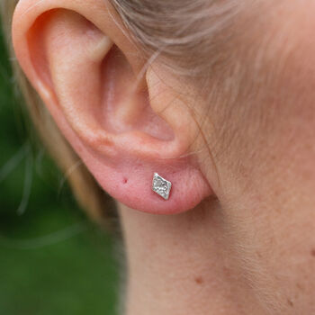 Sterling Silver Mini Diamond Studs, 2 of 5