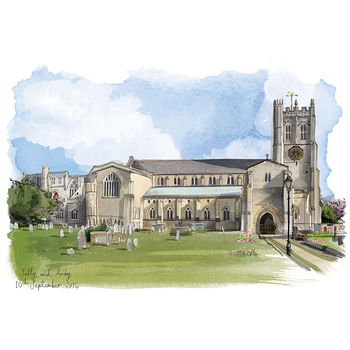 Personalised Wedding Venue Or Church Illustrated Print, 12 of 12