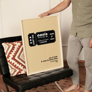 Personalised Oasis 'Live 25 Tour Retro Ticket Print, 5 of 11