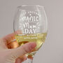 Personalised Manic Mum Day Wine Glass, thumbnail 1 of 3