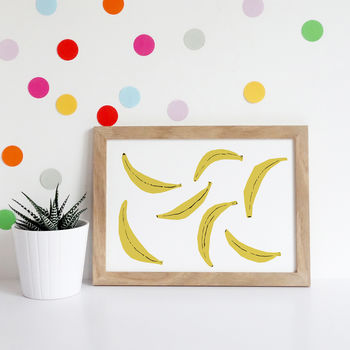 Banana Print, Kitchen Art, 4 of 4