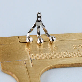 Sterling Silver Asymmetrical Ear Jacket Stud Earrings, 5 of 5