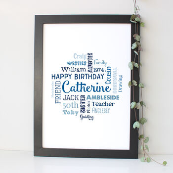 Personalised Word Art Gift For Her, 8 of 11
