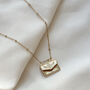 Lara 18k Gold Plated Envelope Necklace, thumbnail 2 of 3