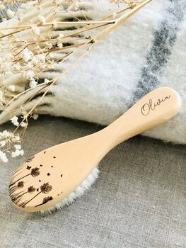 The Softest Natural Goat Bristles Baby Hair Brush, 3 of 6