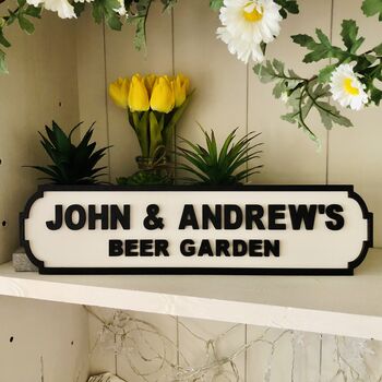 Pub / Bar House Personalised Wooden Double Road Sign, 5 of 7