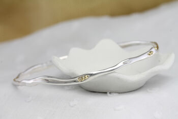 Elegant Sterling Silver Bangle, 5 of 7