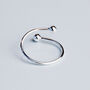 Sterling Silver Spiral Shape Adjustable Ring, thumbnail 3 of 4