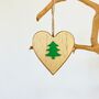 Gold Painted Heart Christmas Tree Decoration, thumbnail 2 of 4
