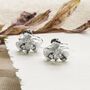 Sterling Silver Pansy Cuff Earrings, thumbnail 2 of 4