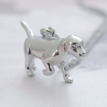 Personalised Sterling Silver Labrador Necklace, 2 of 8