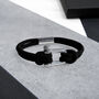 Personalised Men's Nautical Shackle And Rope Bracelet, thumbnail 4 of 12