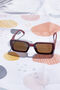 Red Front Lens Rectangle Y2k Style Sunglasses, thumbnail 1 of 7