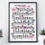 70th Birthday Personalised Print ‘The Road To 70’, thumbnail 1 of 5