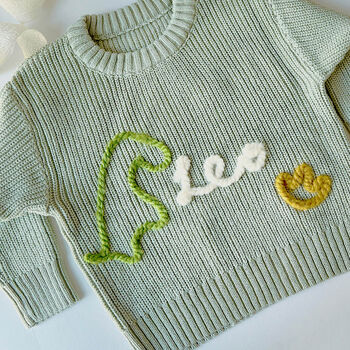 Personalised Name Knitted Cotton Jumper – Gift For Little Ones, 7 of 12