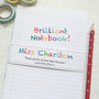 Brilliant Teacher Personalised Notebook, thumbnail 3 of 10