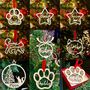 Personalised Pet Christmas Tree Round Snowflake Bauble, thumbnail 2 of 5