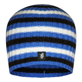 Cashmere Striped Beanie Hat In Rugby Colours, 3 of 12