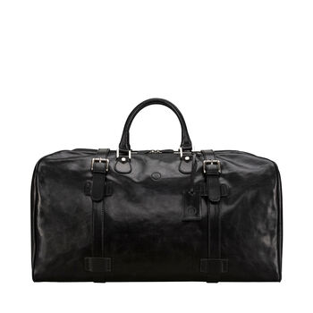 Quality Large Leather Travel Bag. 'The Flero El', 4 of 12