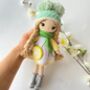 Handmade Crochet Dolls With Lemon Shaped Bag, thumbnail 1 of 12