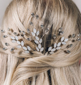 Large Swarovski Crystal Wedding Hair Pins Nova, 8 of 12