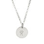 Sterling Silver Disc Initial Necklace, thumbnail 2 of 7