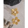 Monaco D’or Pearlrow Vintage Gold Centi Flower Earrings, thumbnail 1 of 4