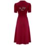 Ethel 49ers Dress In Windsor Wine Vintage 1940s Style, thumbnail 2 of 4