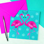 Flamingo Christmas Card, thumbnail 2 of 6