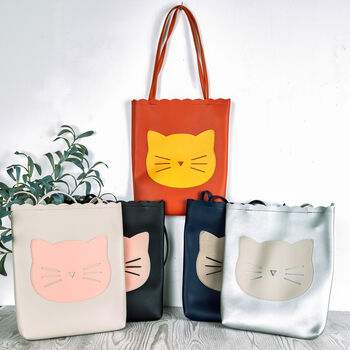 Personalised Cat Bag In Orange, 7 of 7