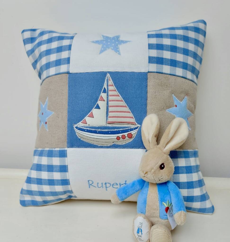 Boat And Stars Cushion, 1 of 9