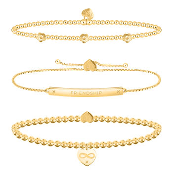 Occasions Gift Box Friendship Gold Bracelet Gift Set, 2 of 3
