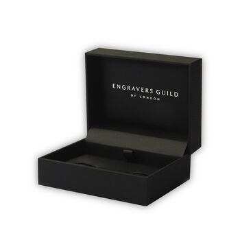 Hylton Engraved Cufflinks – Onyx | Groom's Party Wedding Gift, 5 of 6