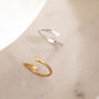 Handmade Open Cuff Emilia Ring Silver Or Gold Vermeil, thumbnail 1 of 12