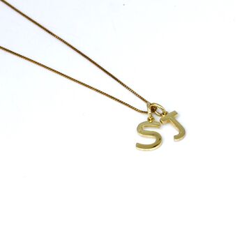Gold Vermeil Initial Charm Necklace, 6 of 7