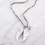 Multi Chain Double Angel Wing Necklace, thumbnail 2 of 8