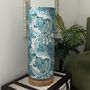 Teal William Morris Acanthus Cylinder Lampshades, thumbnail 1 of 8