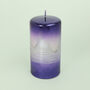 G Decor Purple Two Tone Glitter Glass Candles, thumbnail 6 of 7