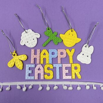 Hanging Lego Compatible Easter Decorations, 5 of 7