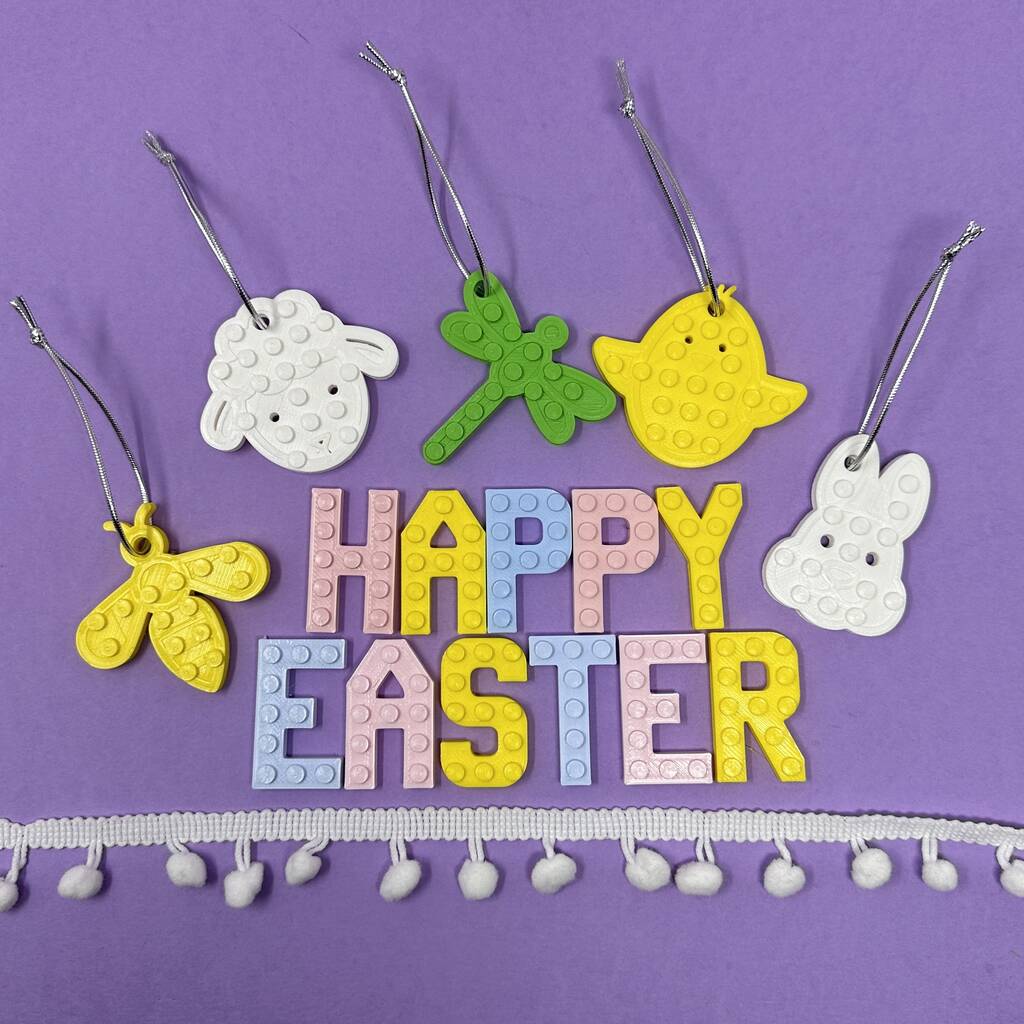 Hanging Lego Compatible Easter Decorations, 1 of 12