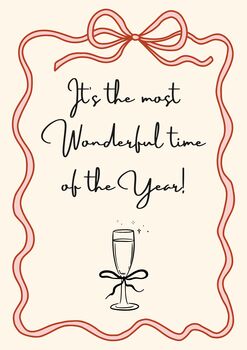 A4 Christmas Art Print, It's The Most Wonderful Time Of The Year, 5 of 5