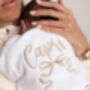 Personalised Embroidered Bow New Baby Cardigan Three Colours Available, thumbnail 1 of 7