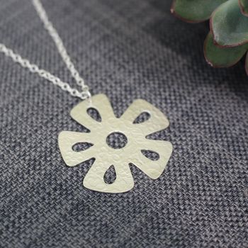 Sterling Silver Watercolour Daisy Pendant, 2 of 2