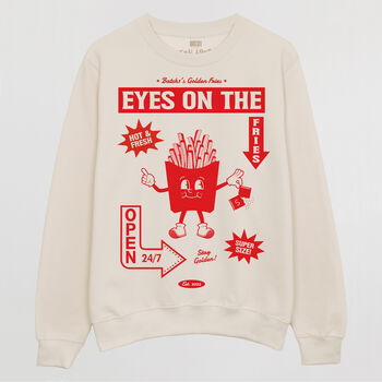 Eyes On The Fries Men's Graphic Sweatshirt, 3 of 3