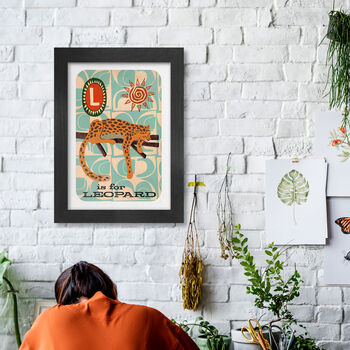 L Is For Leopard Poster Print, 2 of 4