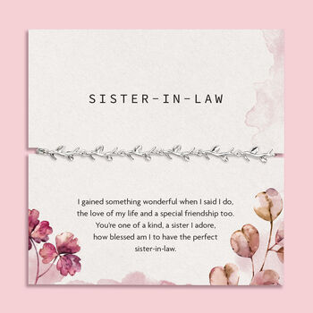 Sister In Law Silver Plated Bracelet, 3 of 9